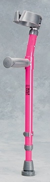 picture of walk easy pink forearm crutch